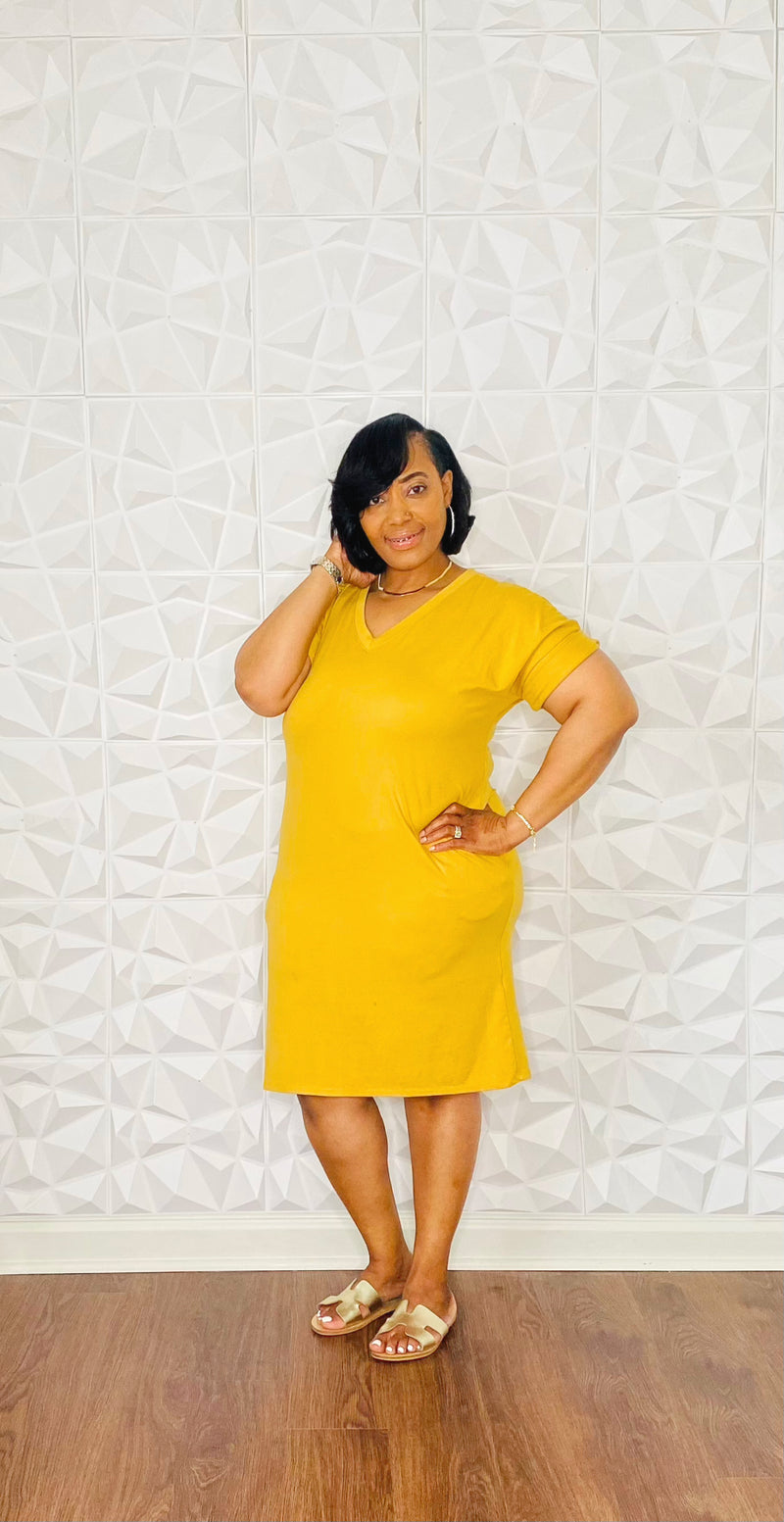 Mustard summer outlet dress