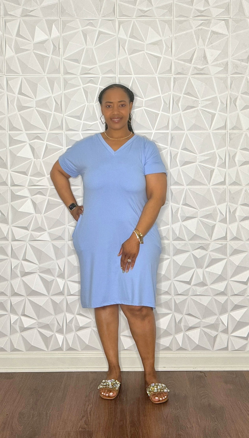 Basic Summer Dress (Spring Blue)